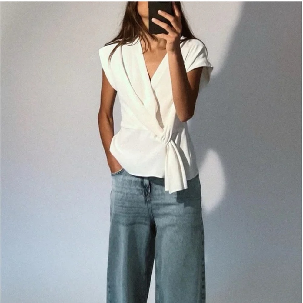 White Wrap Blouse